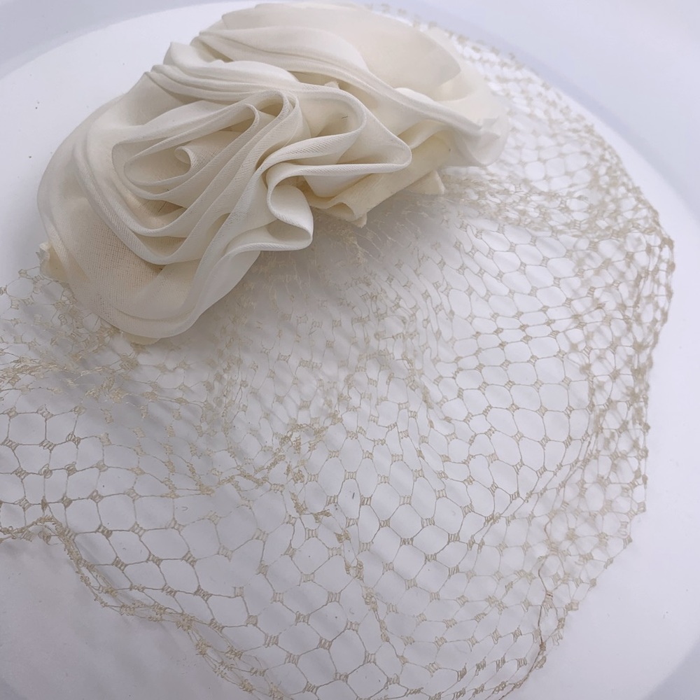 50s Vintage Wedding Bridal Headpiec Fascinator Hat